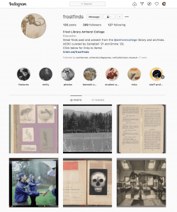 screen capture of @frostfinds instagram page