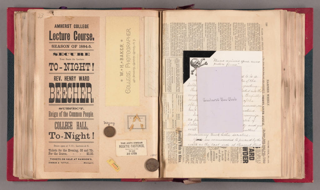 image of scrapbook from 1880's
